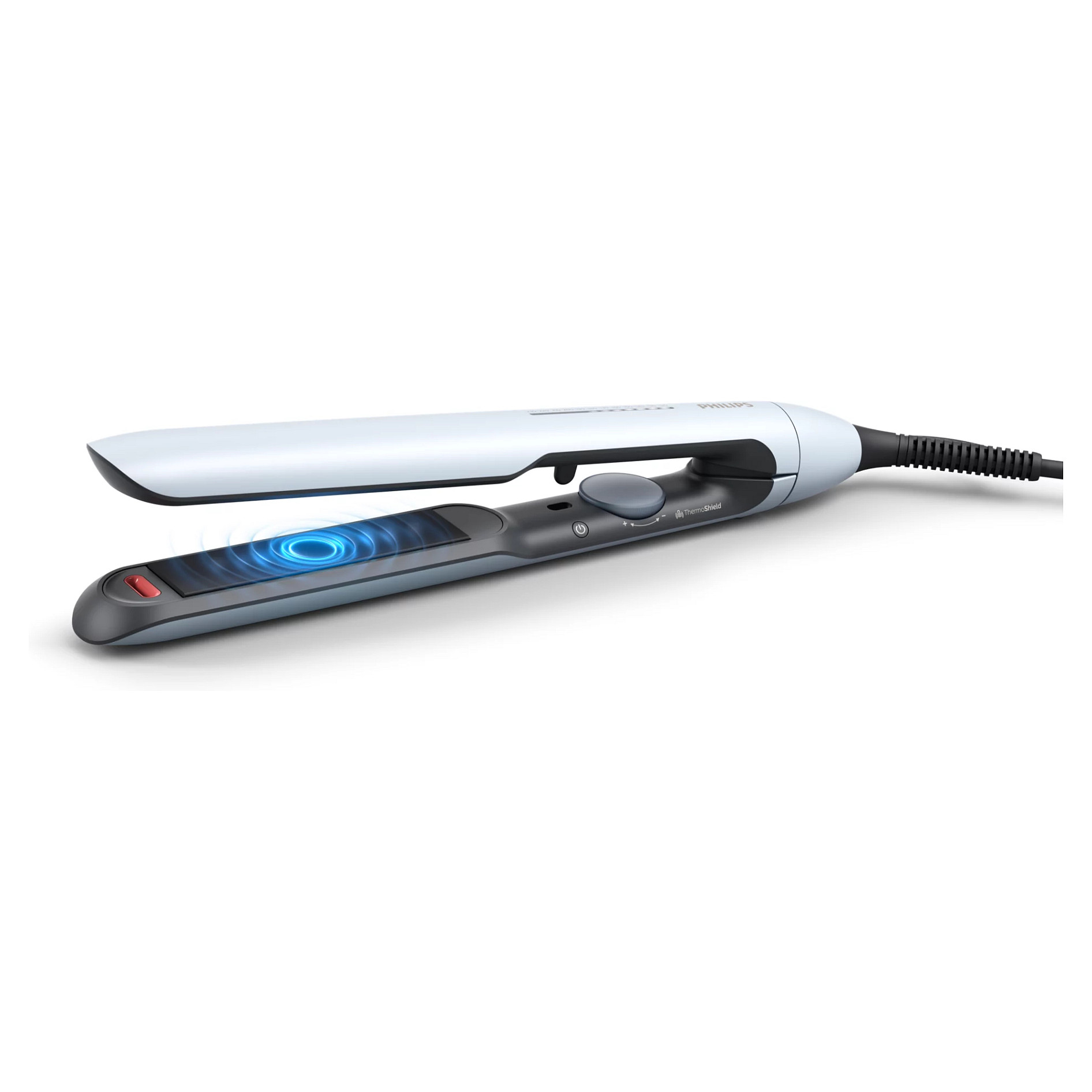 Drejtuese për flokë Philips 5000 Series BHS520/00 / ThermoShield / 2x Ionic / Ceramic Argan Oil / 12 Temperatura / 120–230°C – Blu e çelët