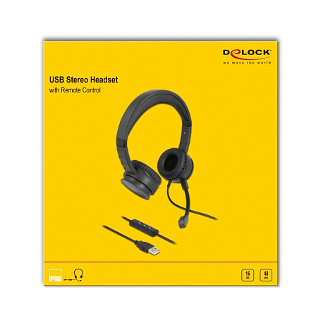 Kufje me kabllo DeLOCK 27180 / USB-A / Stereo - Zezë - 2