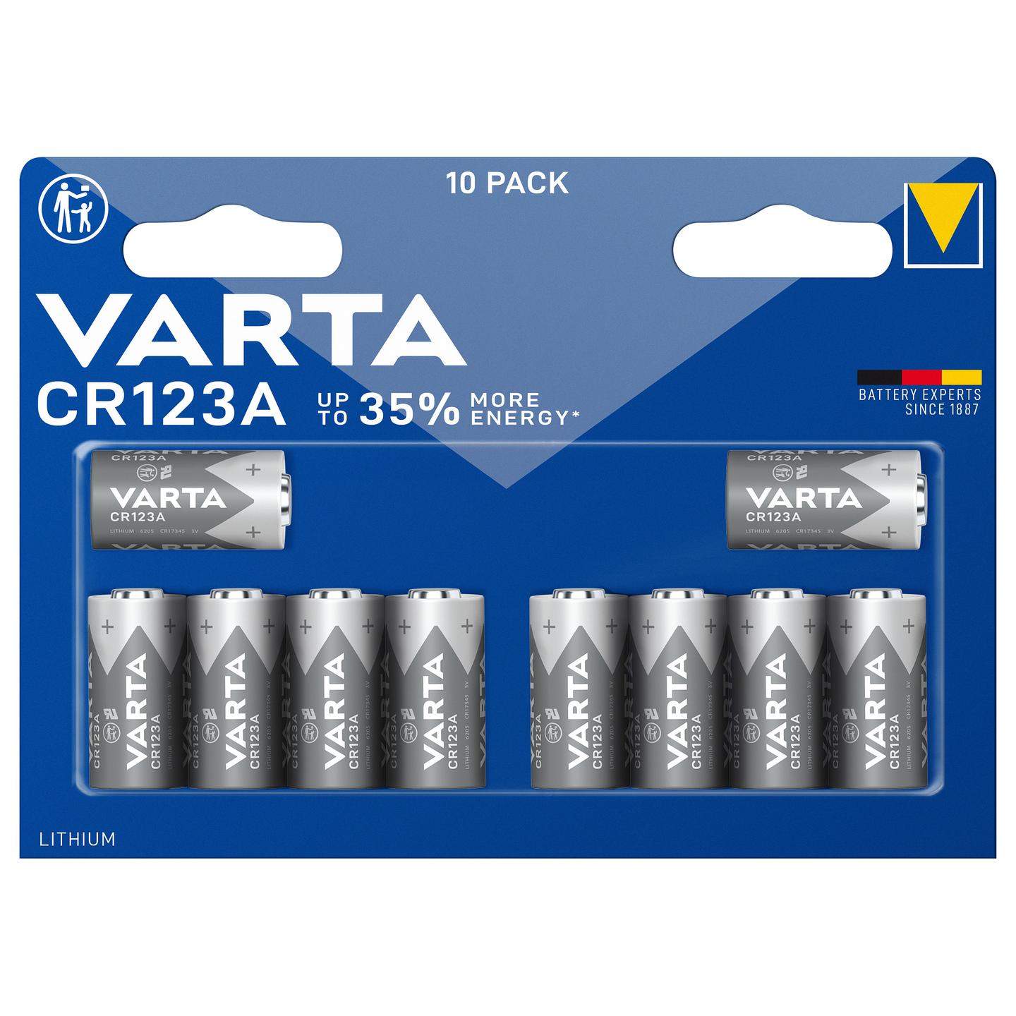 Bateri CR123A 3V Varta Photo Battery – 10Pack - 3