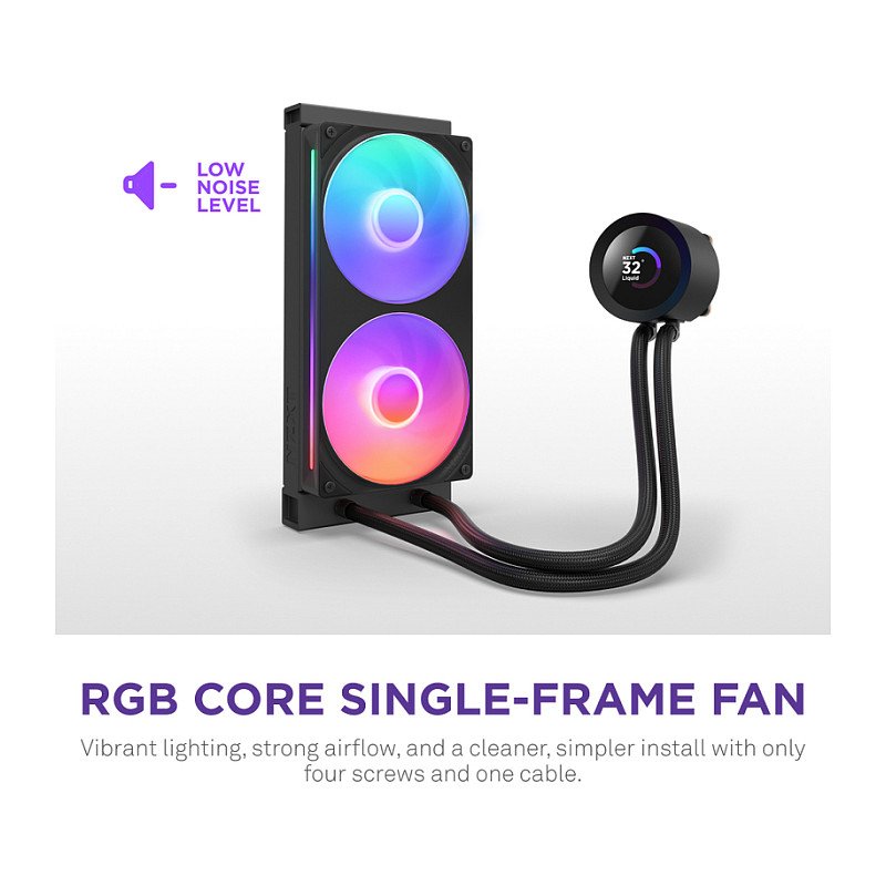 Ftohës për Procesor NZXT Kraken Plus RGB 240 / 240mm / AIO / RGB / LCD - Zezë - 6