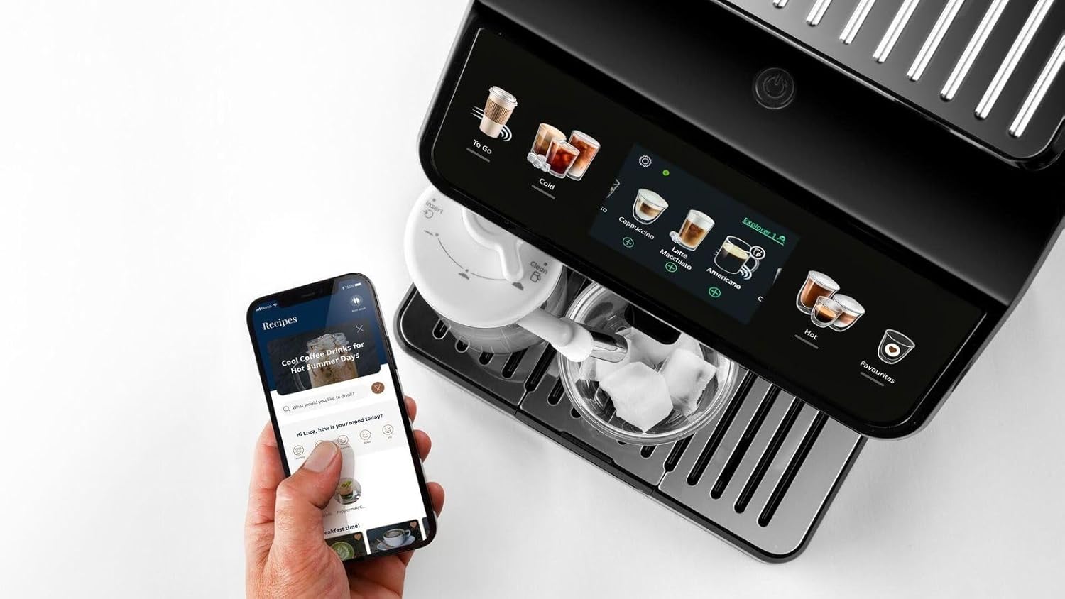 Aparat për kafe De’Longhi ECAM450.55.S / Fully Automatic / 19 Bar / 1.8L / 300g / 1450W / 3.5" TFT Touch – Zezë/Argjend - 4