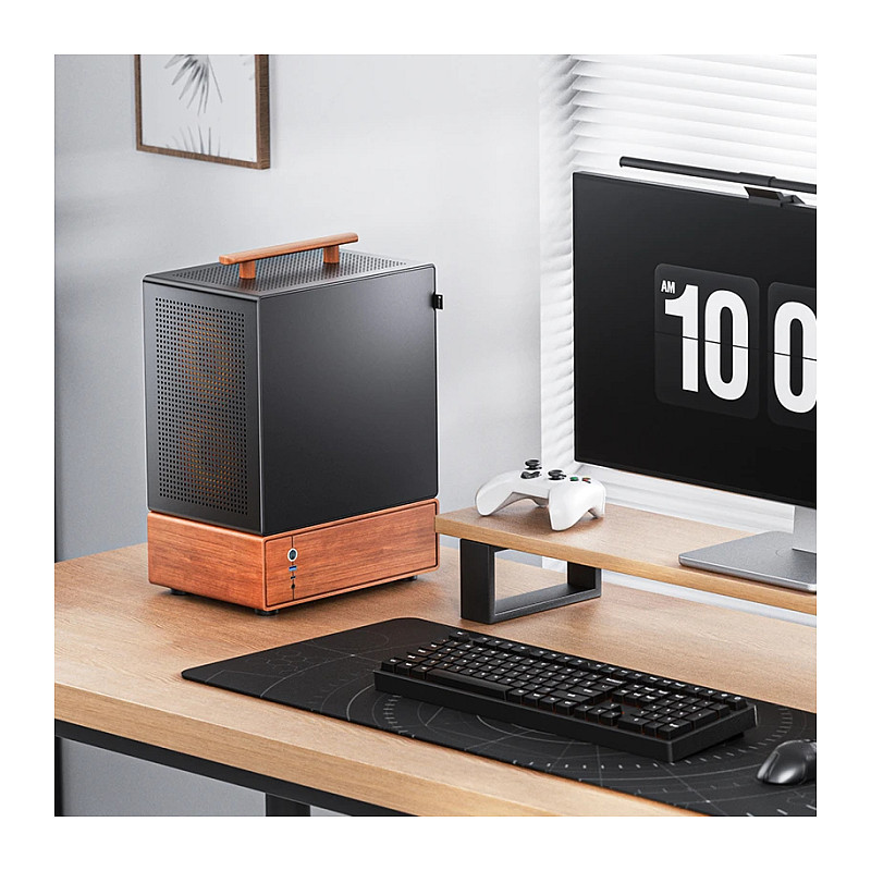 Kasë PC Jonsbo T7 / Midi Tower / Micro-ATX / Tempered Glass - Zezë - 8