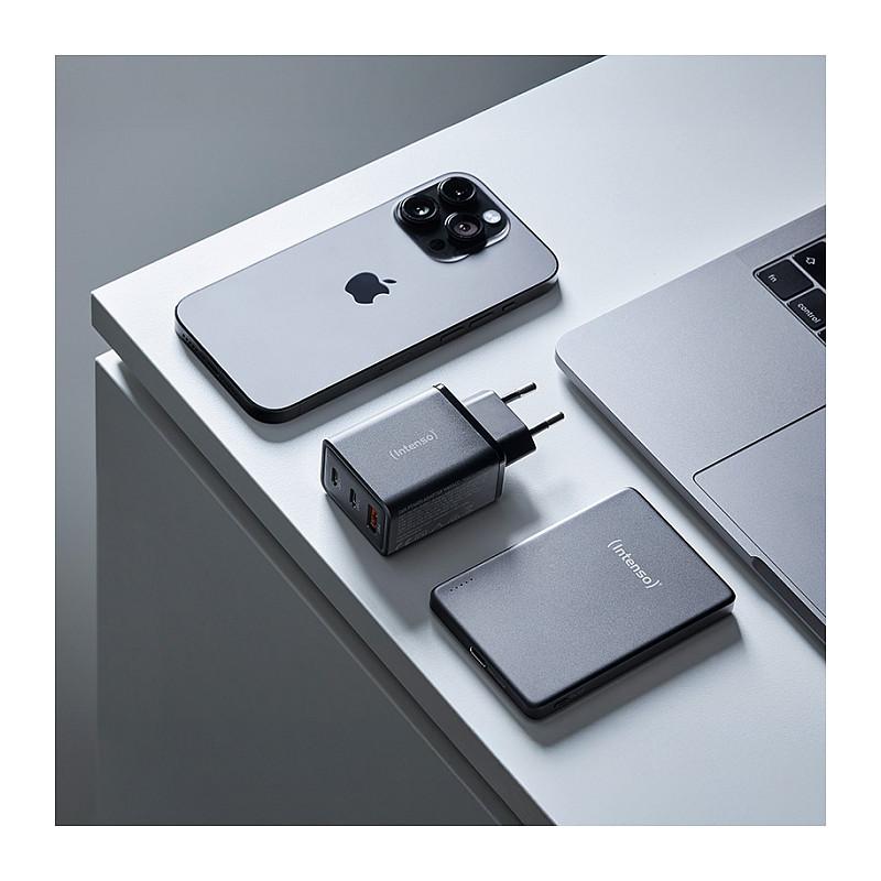 Adapter Intenso W65ACC GaN / 2x USB-C / USB-A / 65W / Power Delivery 3.0 / PPS / Quick Charge 4.0 - Zezë - 3