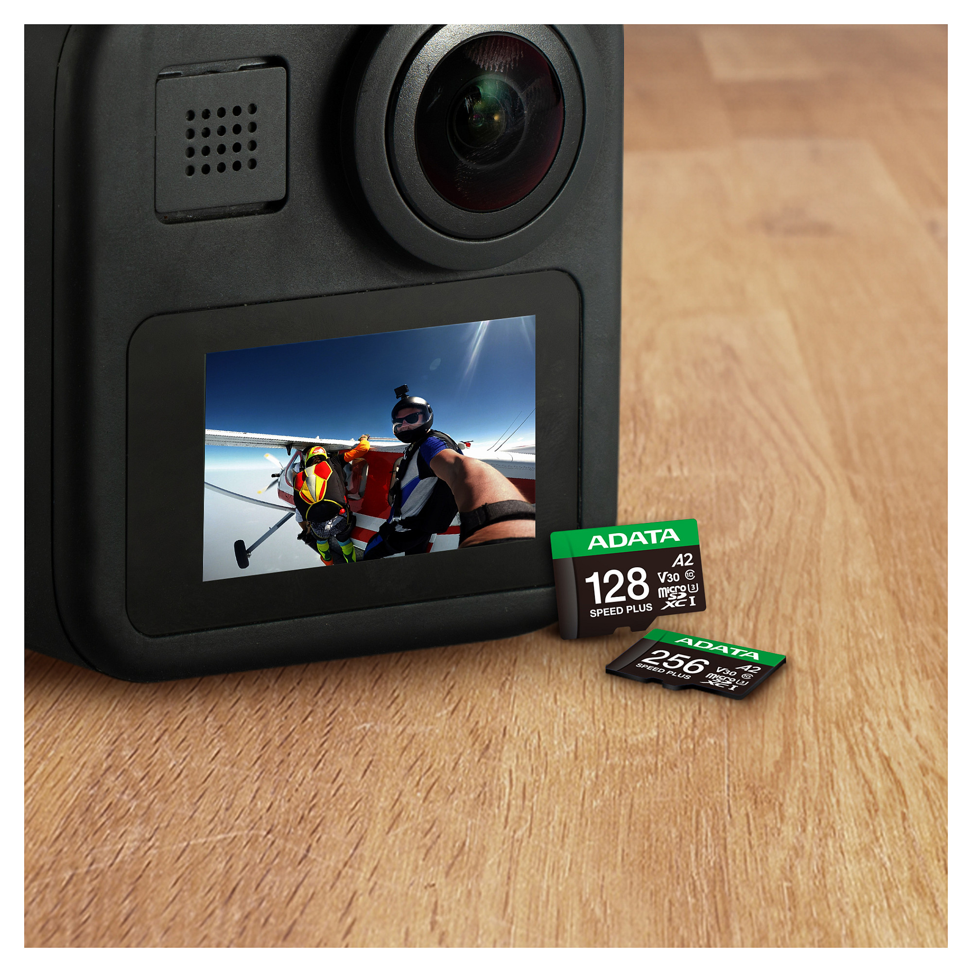 Kartë Memorie SD ADATA Speed Plus / UD512GUI3V30A2SP-RA1 / 512GB / microSDXC / UHS-I U3 / Class 10 / V30 / A2 / 180MB/s / 160MB/s - Zezë/Gjelbër - 3