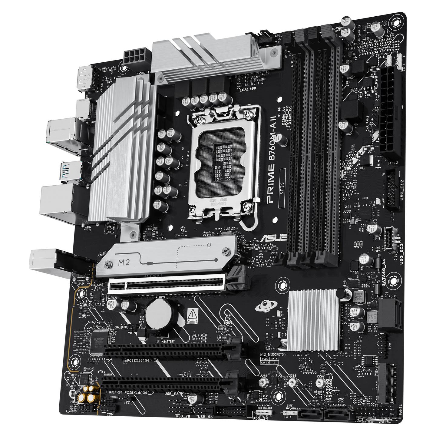 Pllakë Amë ASUS PRIME B760M-A II-CSM / Intel LGA1700 / DDR5 / Micro-ATX / 2.5GbE LAN - 4