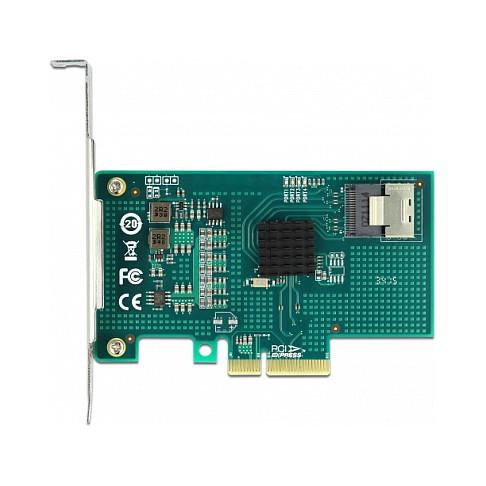Kartë Zgjerimi Delock 89051, PCI Express 2.0 x4, 4x SATA 6Gbps, Marvell 88SE9230, RAID 0/1/10, JBOD, HyperDuo, Low Profile