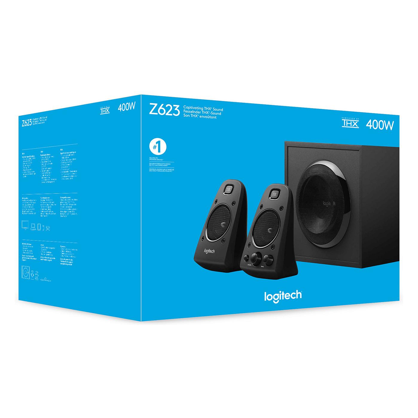 Altoparlantë Logitech Z623 / 2.1 / 200 W RMS / THX / RCA + 3.5 mm - Zezë - 12