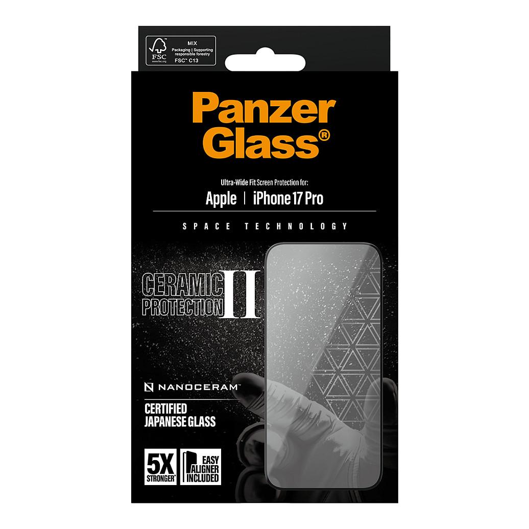 Mbrojtëse Ekrani PanzerGlass Ceramic II për iPhone 17 Pro, Ultra-Wide Fit, EasyAligner - Transparente - 4