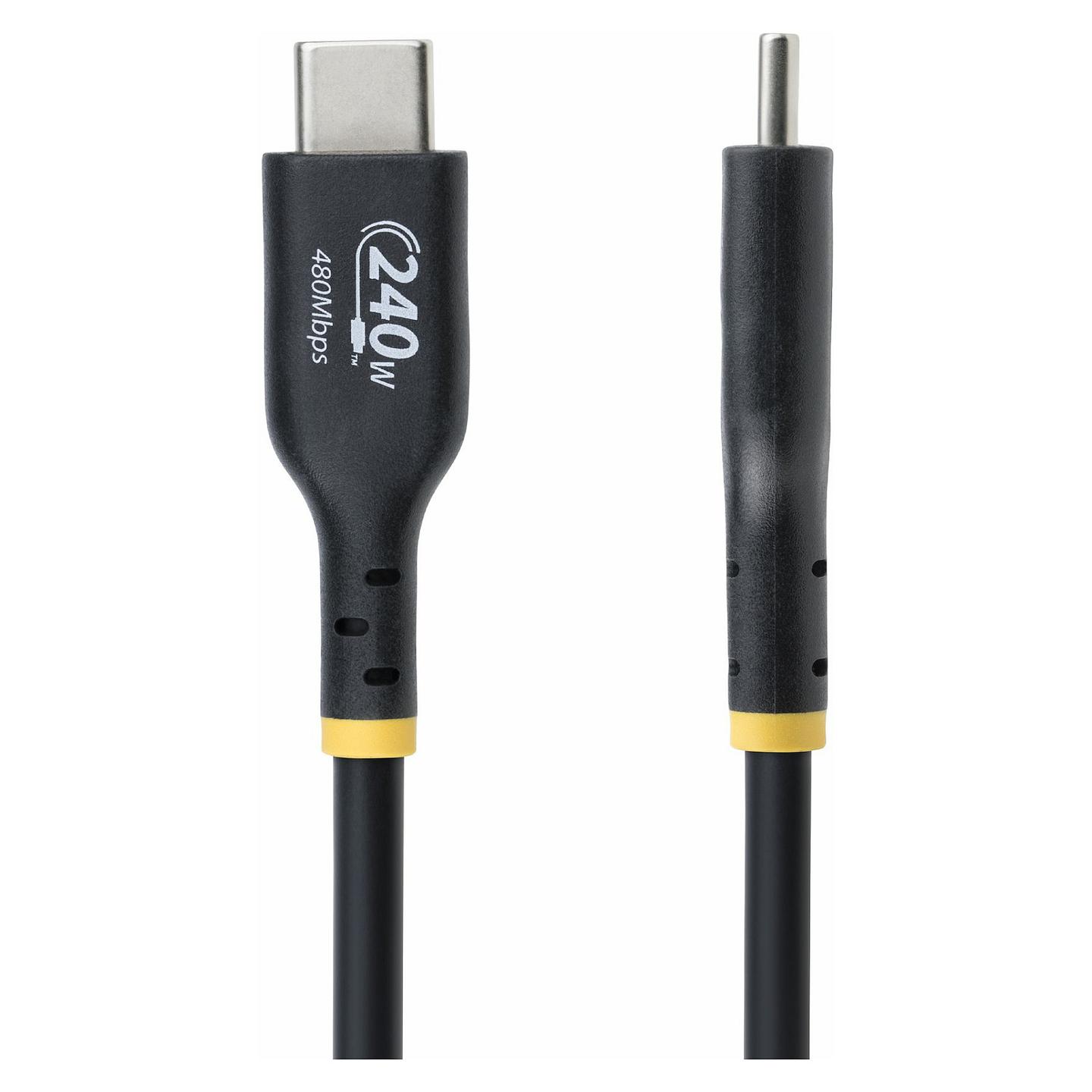 Kabllo USB StarTech.com USB2EPR3M / USB-C në USB-C / USB 2.0 / 480 Mbit/s / PD EPR 240W / 3m - Zezë - 3