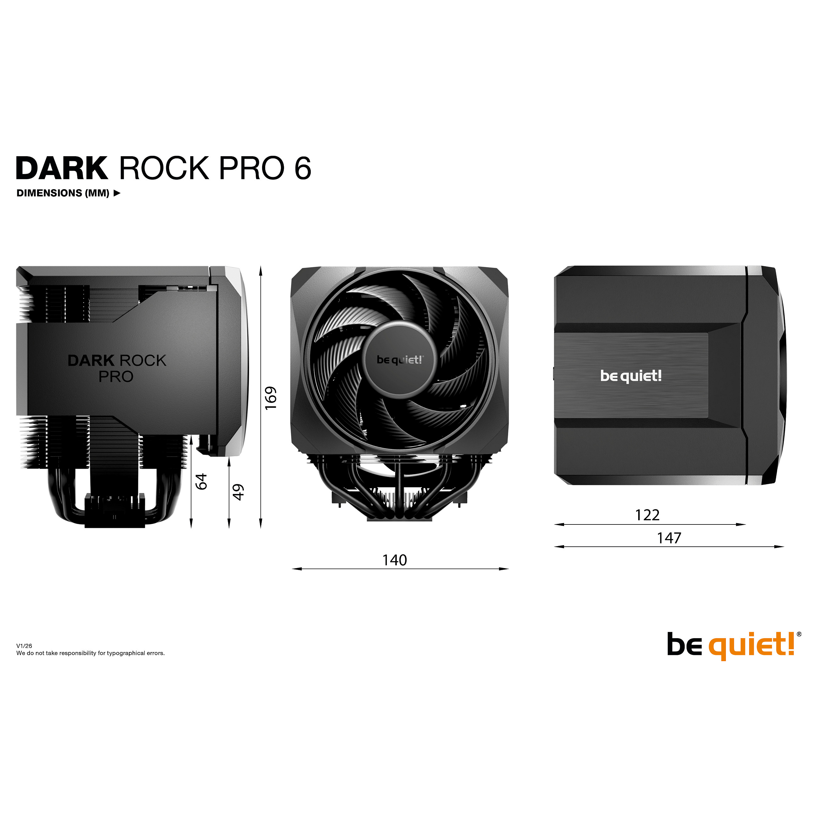 Ftohës për Procesor be quiet! Dark Rock Pro 6 – Zezë - 10