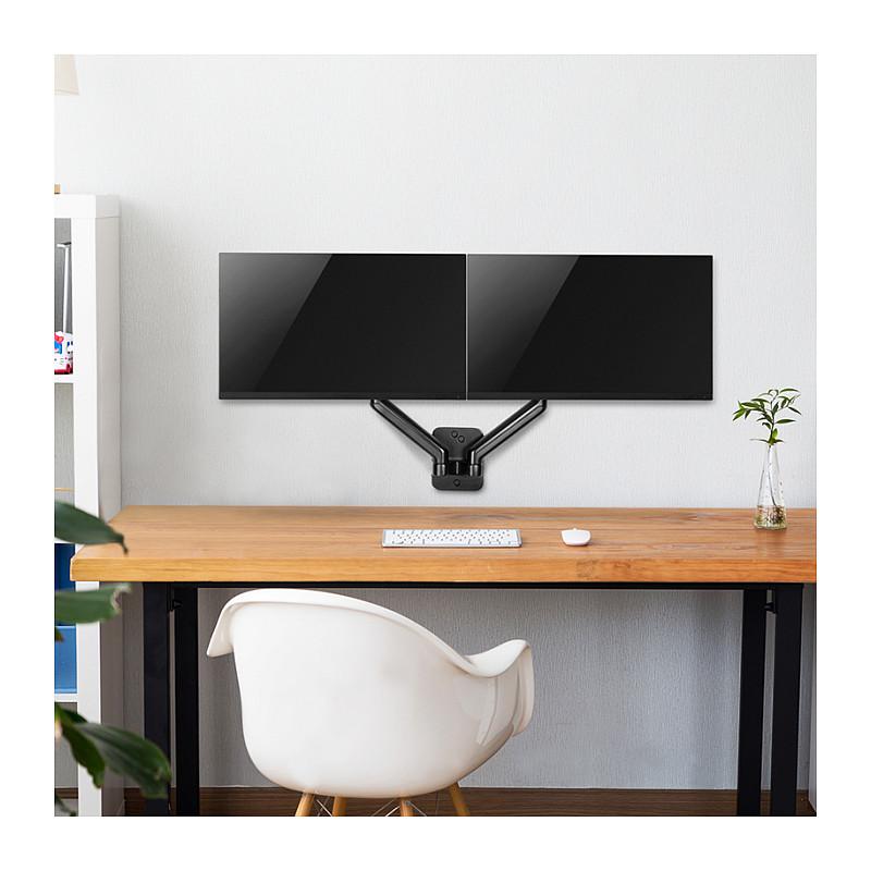 Mbajtëse për Monitor LogiLink BP0146 , 2 Monitorë , 17–32" , deri 9kg për krah , me sustë gazi , distancë 90–540mm , VESA 75x75 & 100x100 - Zezë - 8