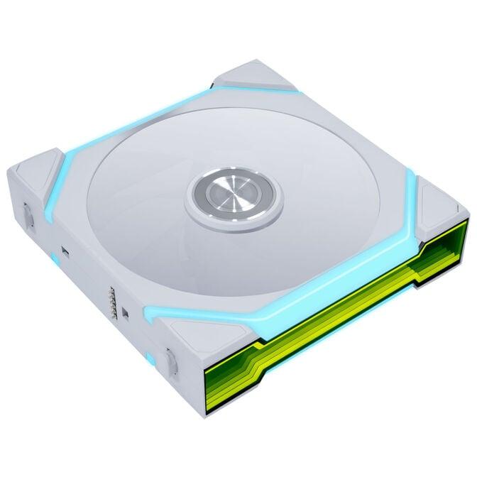 Ftohës për Kasë Lian Li UNI FAN SL FLEX Wireless 120 / Reverse Blade / ARGB / PWM / Infinity Mirror / 3x 120 mm - Bardhë - 2