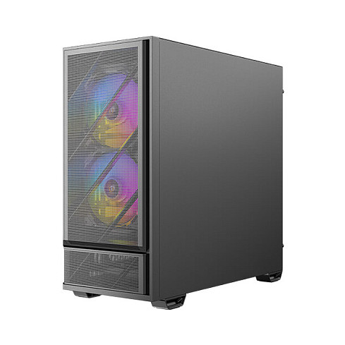Kasë PC Antec P30 ARGB / Midi Tower / ATX / 2x 140mm + 2x 120mm + 1x 120mm ARGB Fan / Tempered Glass + Wood - Zezë - 4