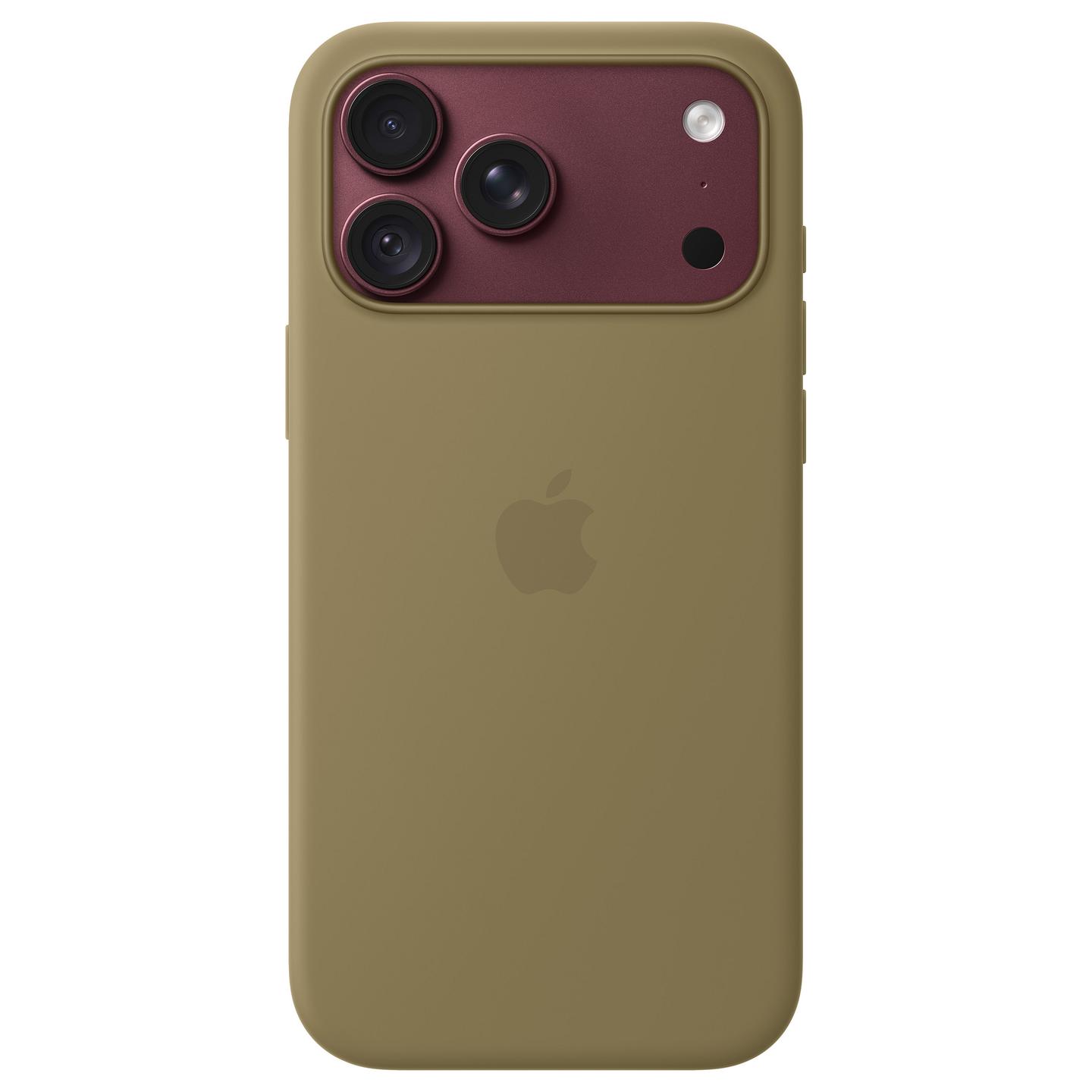 Case për Telefon Apple Silikon, MagSafe, iPhone 18 Pro Max - Olive - 2