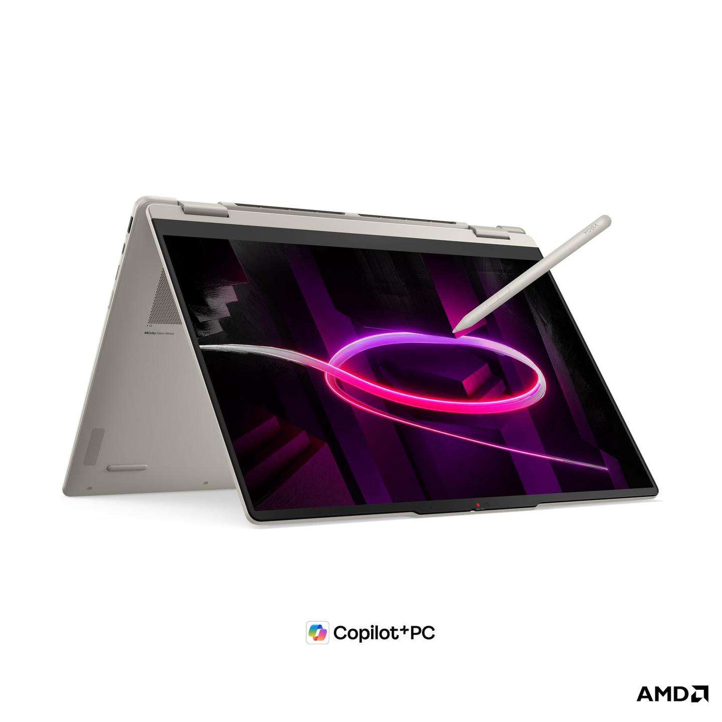 Laptop Lenovo Yoga 7 16AGP11 / 2-in-1 / Ryzen AI 9 465 / 32GB LPDDR5X / 1TB / 16" WUXGA OLED Touch 60Hz / Radeon 880M - Bardhë - 2