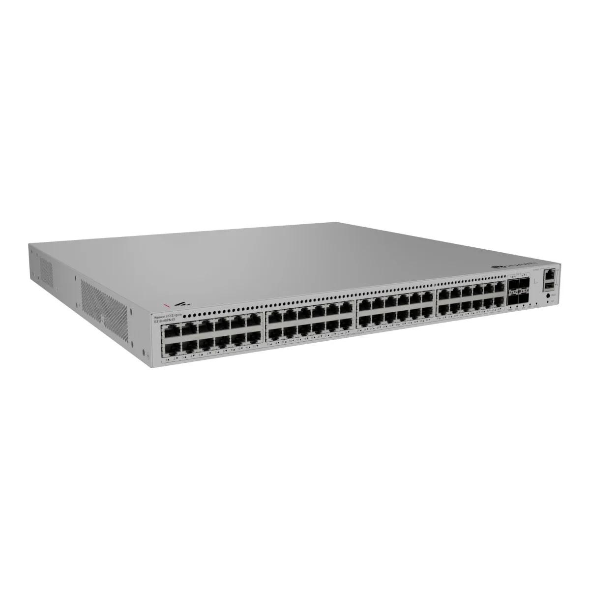 Switch Huawei eKitEngine S310-48PN4X, 48x 2.5G Ethernet RJ45 PoE+, 4x 10G SFP+, PoE 360W, 320Gbps, Layer 3 Managed, Rack 1U - Hiri - 2