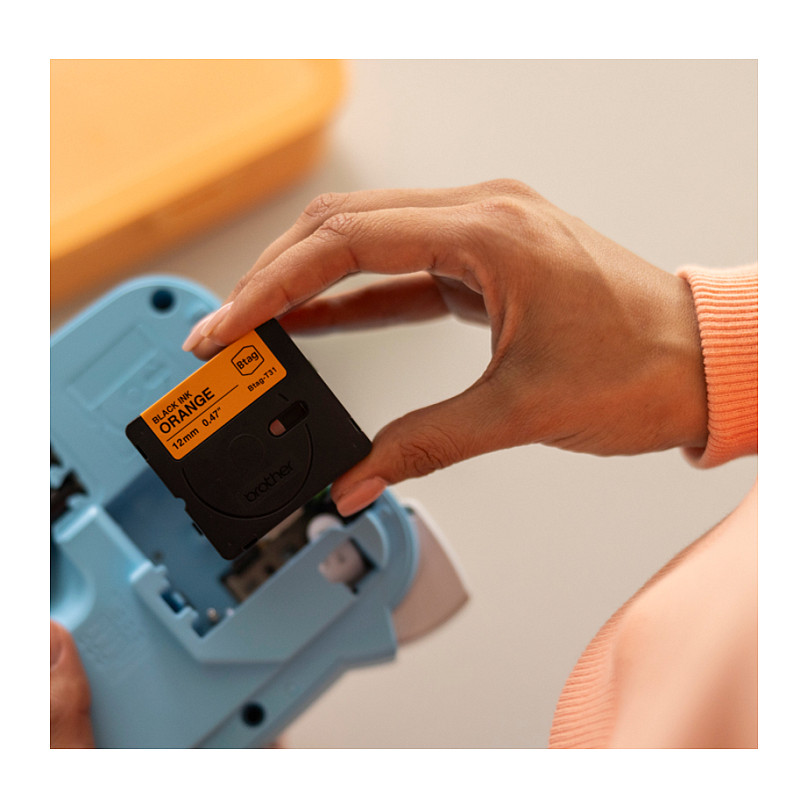 Printer Label Mobile Brother PT-N10 / Për Etiketa / Termal / 180 DPI / 12mm / USB + Bluetooth - Blu/Bardhë - 9