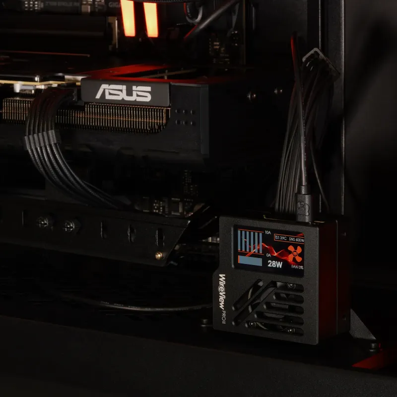 Aksesor për Kartelë Grafike Thermal Grizzly WireView Pro II GPU Wired / Ekran TFT-IPS / Monitorim Konsumi (Per-Pin) – Zezë - 2