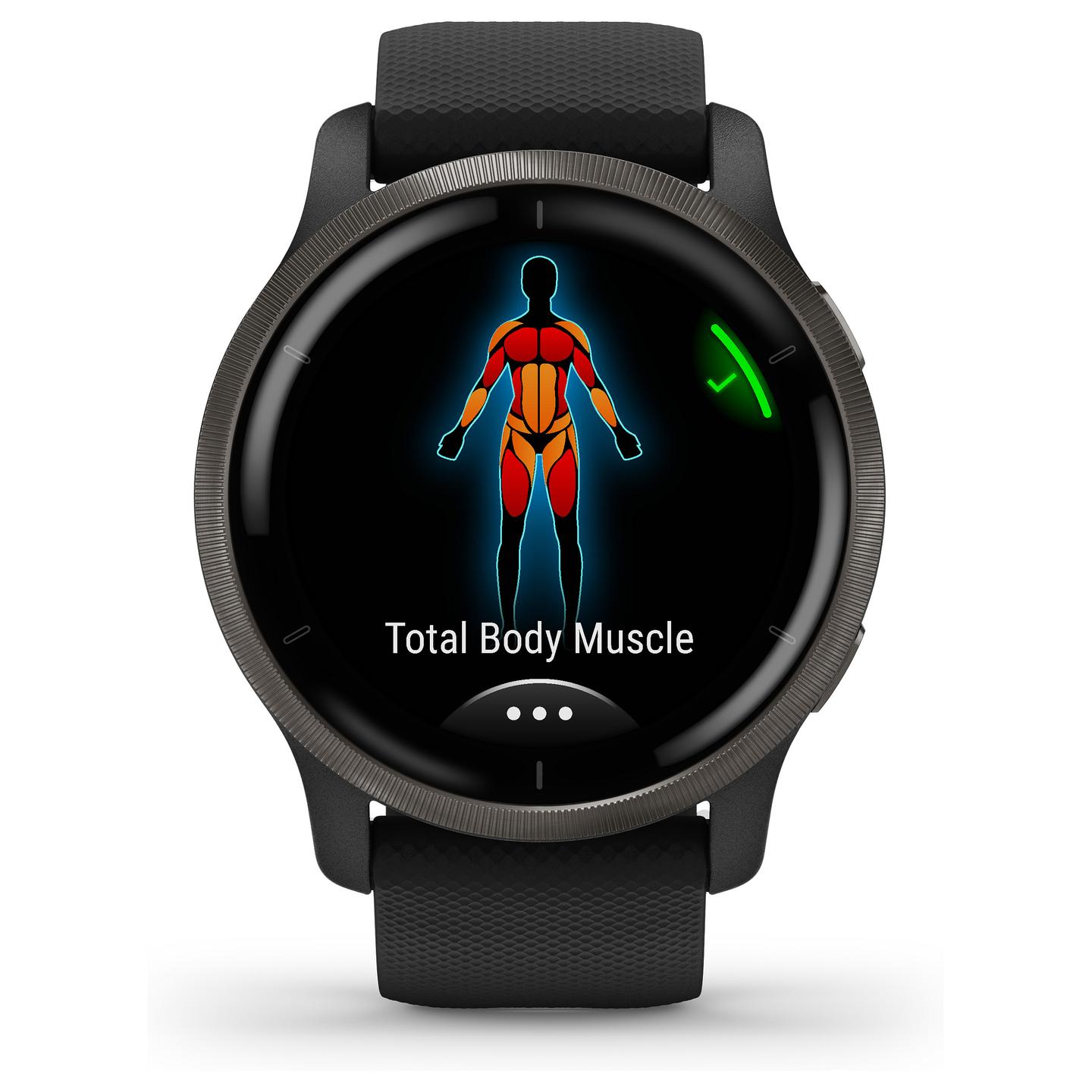 Orë e mençur Garmin Venu 2 / 45mm / AMOLED / GPS / Bluetooth / Wi-Fi - Zezë/Slate - 30