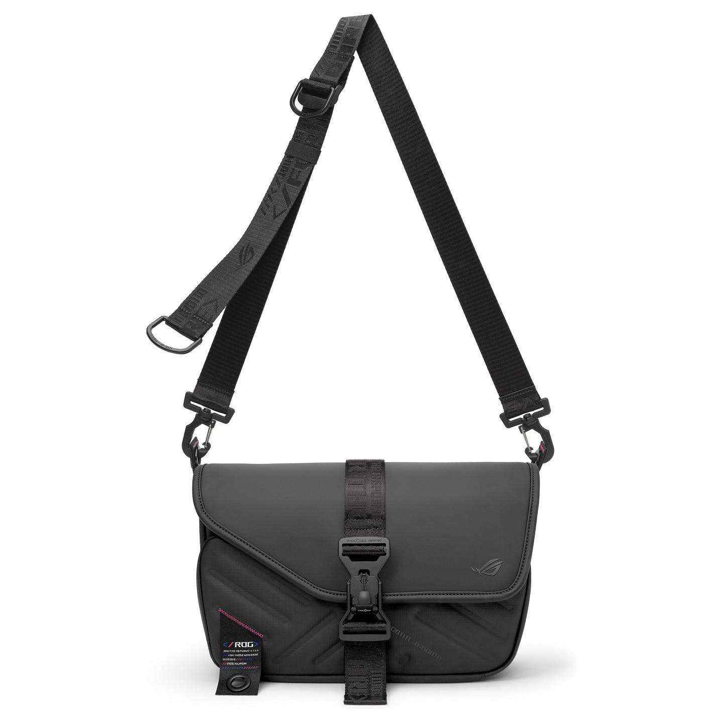 Çantë ASUS ROG SLASH Sling Bag 4.0, BC3004, për ROG Ally, Rezistente ndaj ujit, FIDLOCK, 0.6 kg - Zezë - 10