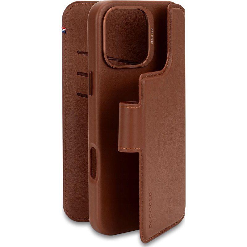 Aksesorë Apple Decoded Detachable Wallet Case / iPhone 16 Pro / Lëkurë / MagSafe / 3x Hapësira për Kartela - Kafe - 3