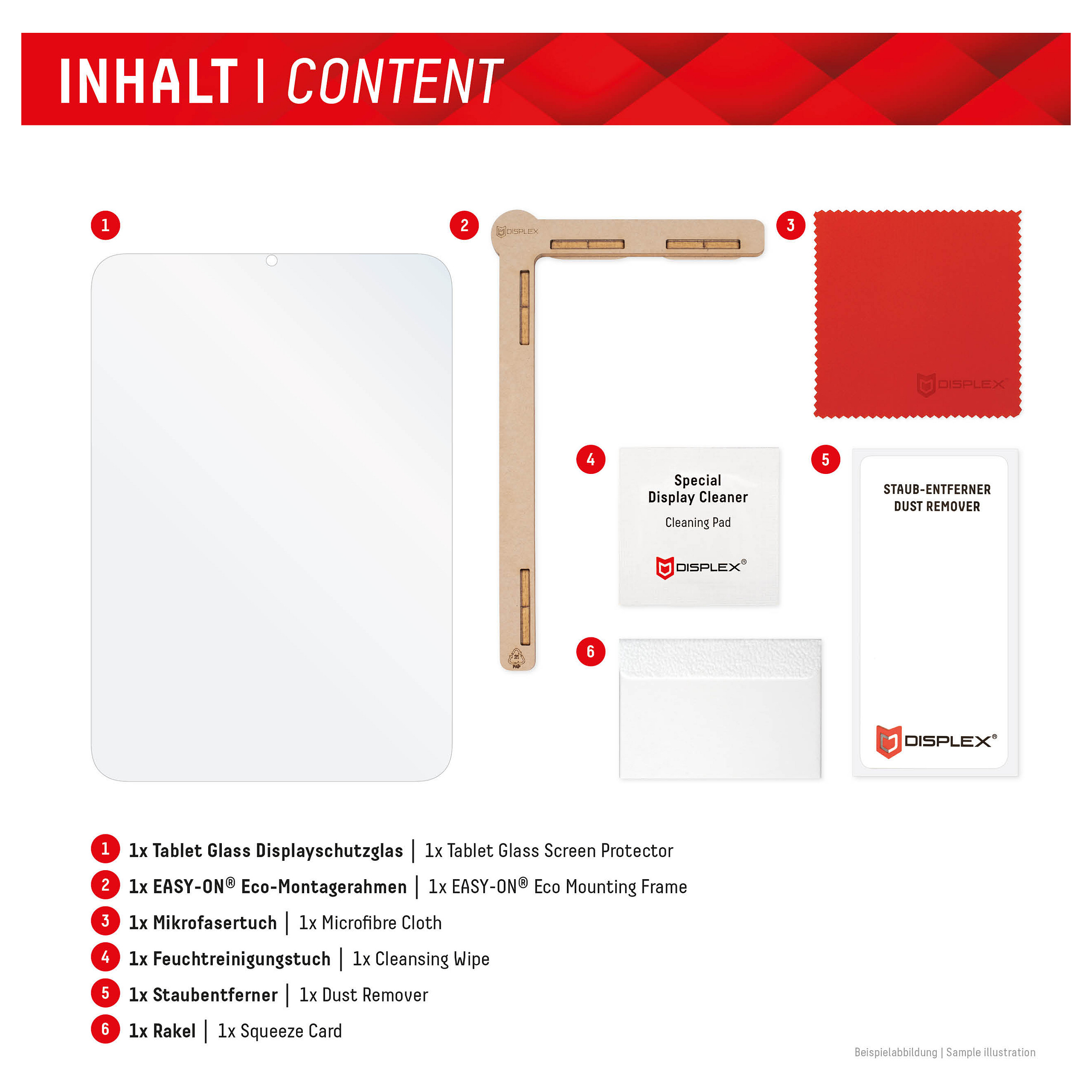 Mbrojtëse për ekran tablet DISPLEX 01963 / iPad Air 13" M2/M3/M4 / Xham Hybrid 9H - Transparent - 9