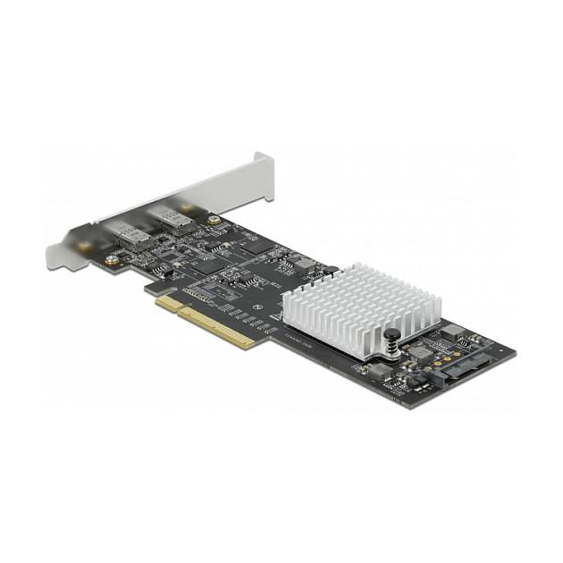 Kartë Zgjerimi PCI Express Delock 89009 / PCIe 2.0 x8 / 2x USB Type-C / USB 20Gbps / Low Profile - 2