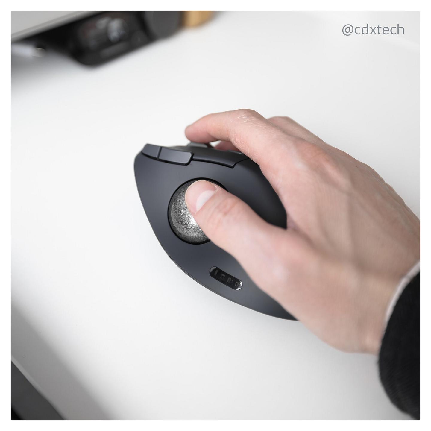 Maus pa kabllo Kensington Pro Fit Ergo TB550 / Trackball / 400–1600 DPI / Bluetooth & 2.4GHz / 7 Butona / USB-C - Zezë/Blu - 26