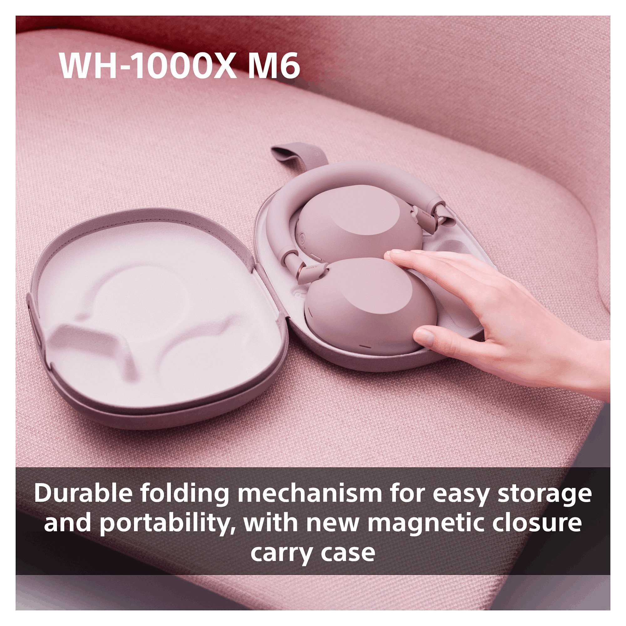 Kufje pa kabllo Sony WH-1000XM6 / Bluetooth / 4–40.000 Hz / ANC - Rozë - 10
