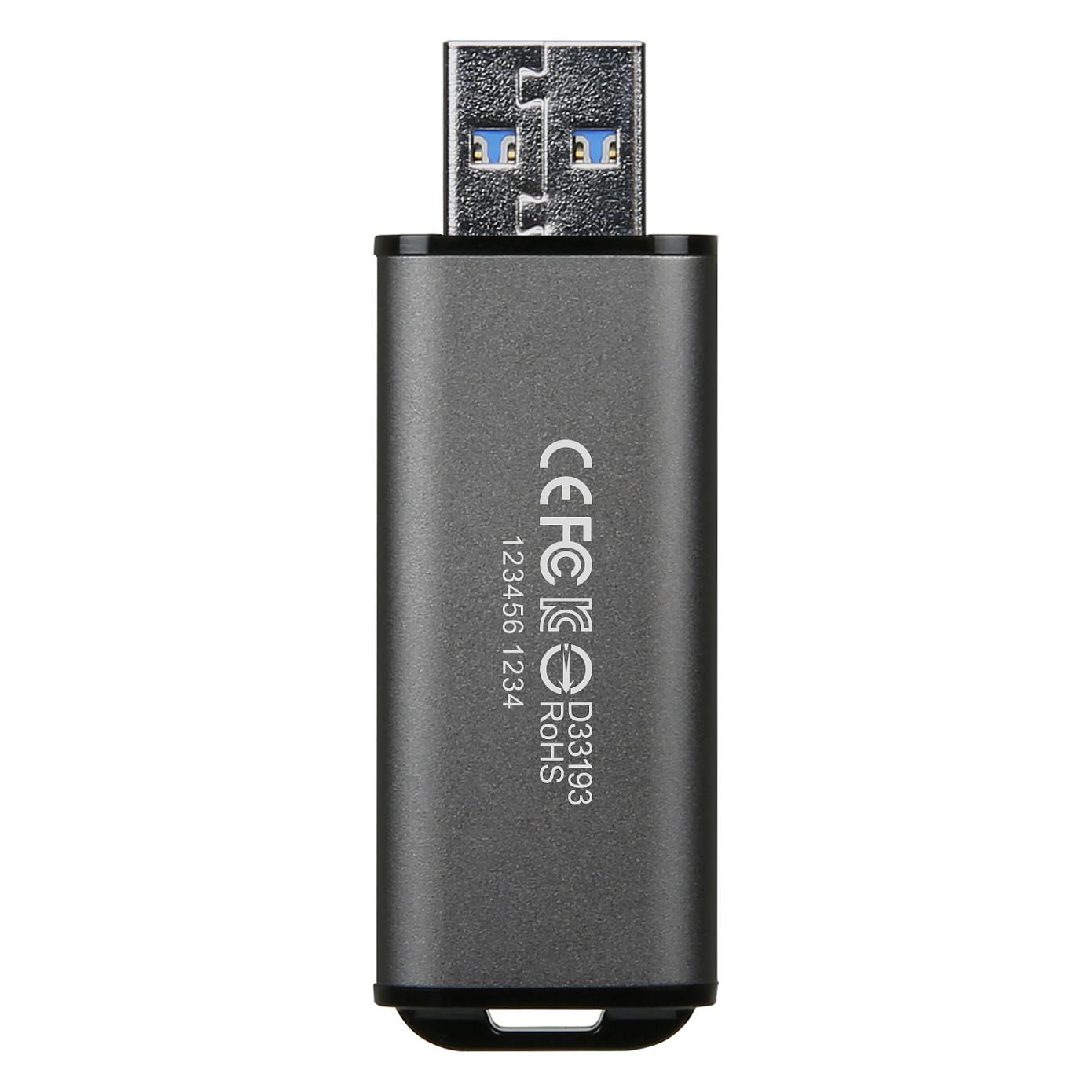 USB Flash Drive Transcend JetFlash 920 / 128GB / USB 3.2 Gen 1 / USB Type-A / 420MB/s Lexim / 400MB/s Shkrim / Trup alumini / 62 × 20 × 7.8mm / 10g - Gri - 3