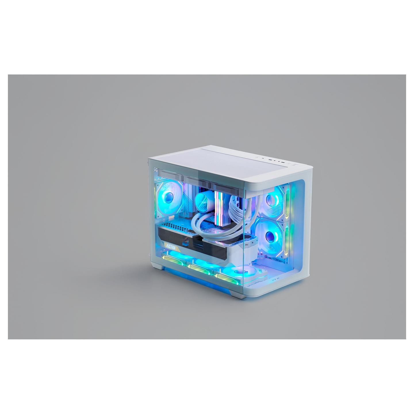 Kasë FSP S380 / Micro-ATX Mid-Tower / 2x120mm Reverse ARGB (Anë) + 1x120mm ARGB (Prapa) / 2xUSB Type-A + USB Type-C / Xham i Temperuar i Lakuar – Bardhë - 16