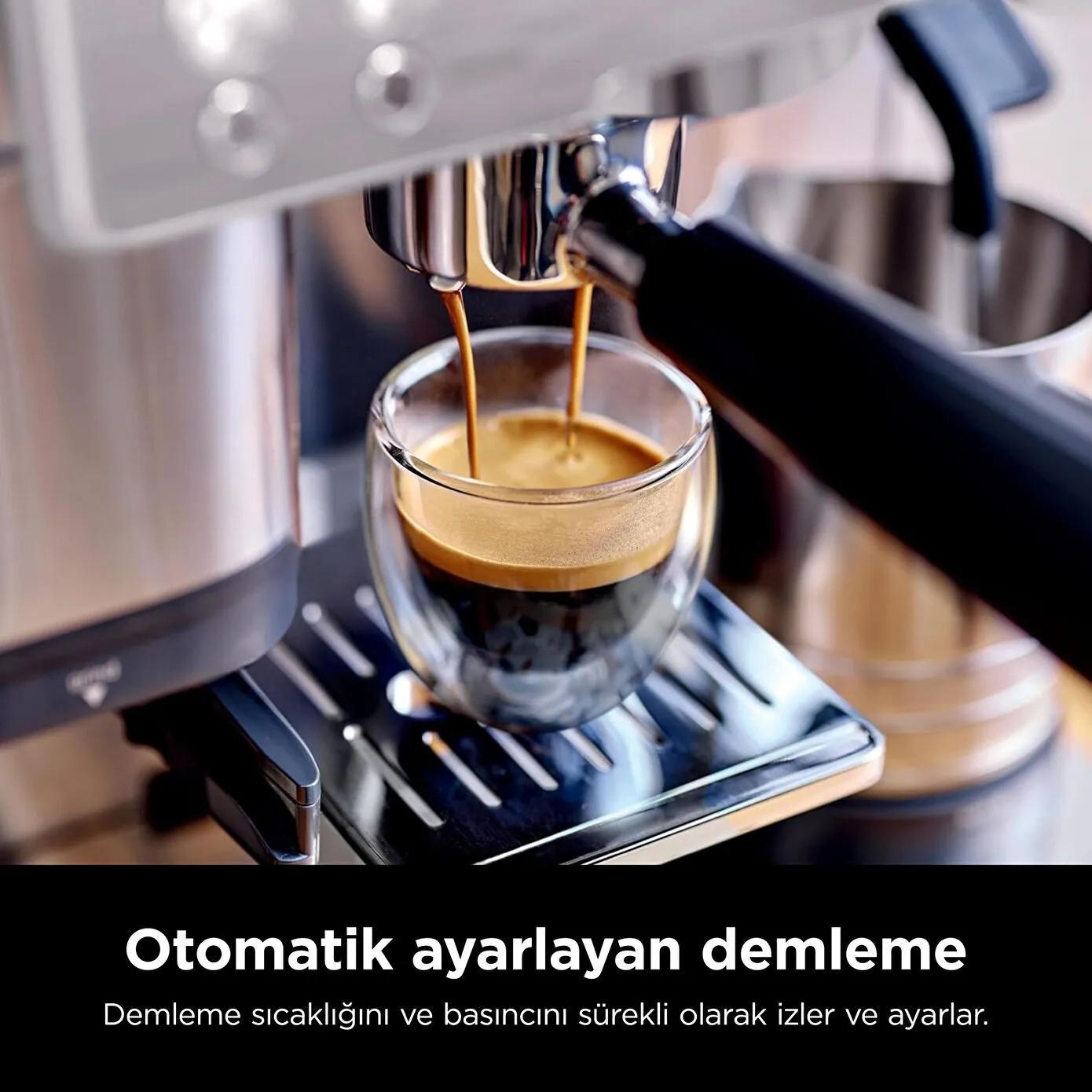 Aparat për Kafe Ninja Luxe Café Premier ES601EU, 1650 W, 2 L, Mulli i Integruar, Espresso dhe Cold Brew - Argjend/Zezë - 5