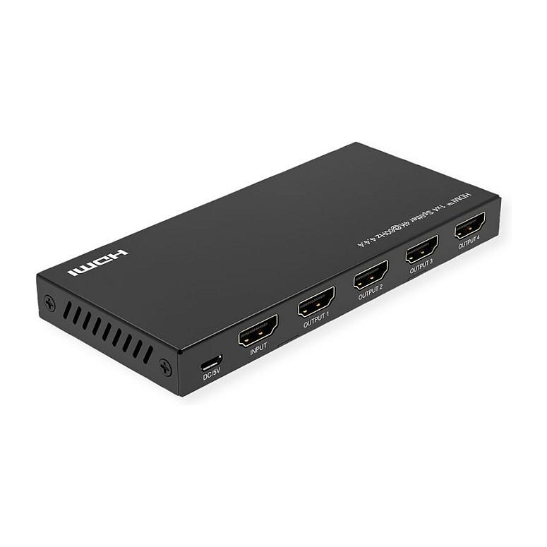 Splitter Video HDMI VALUE 14.99.3584, 1 Hyrje, 4 Dalje, 4K 60Hz – Zezë - 5