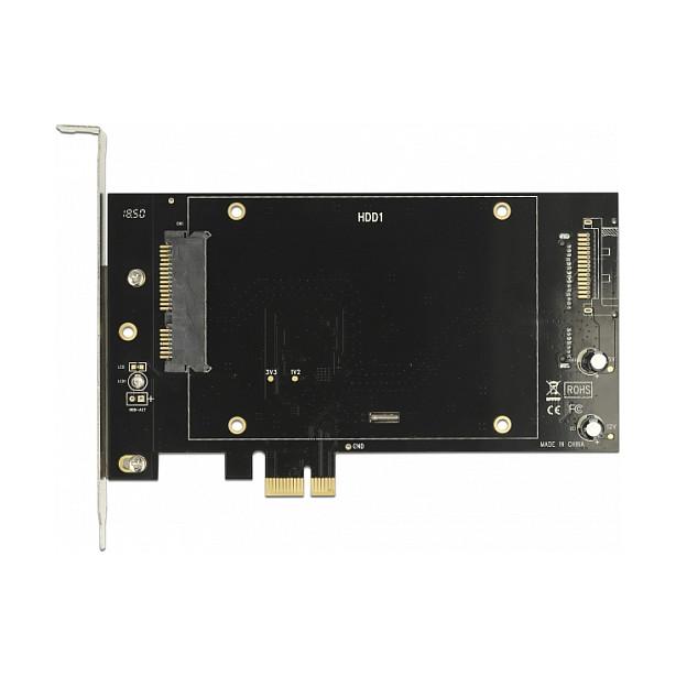 Kartë Zgjerimi Delock 90349, PCI Express 2.0 x1, 2x SATA 22-Pin, deri në 6Gbps, ASMedia ASM1061, për HDD/SSD 2.5" - 3