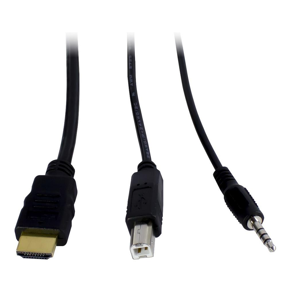 KVM Switch Inter-Tech AS-42HA, 4 kompjuterë, Dual HDMI, USB, Audio 3.5mm, 4K 30Hz - Zezë - 3