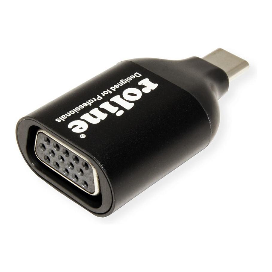 Adapter VGA ROLINE 12.03.3228 / USB Type-C Male në VGA Female / Full HD 1920 × 1080 @60 Hz - Zezë - 3