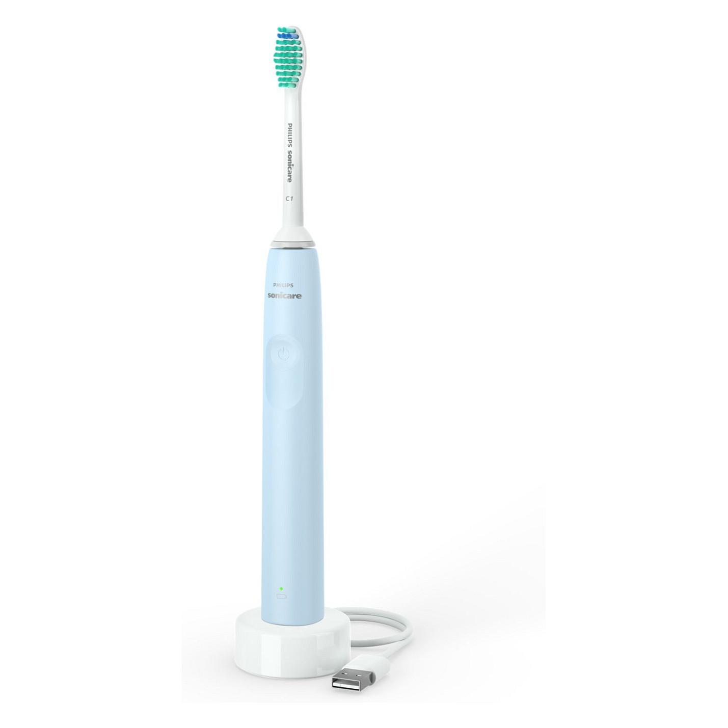 Furçë dhëmbësh elektrike Philips Sonicare 2100 Series / HX3651/12 / Sonic / 31.000 Lëvizje/min / 14 Ditë - Blu e Çelët