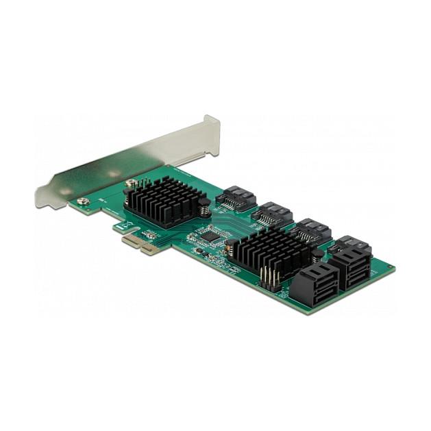 Kartë Zgjerimi PCI Express Delock 90072 / PCIe 2.0 x1 / 8x SATA 6Gbps / Low Profile - 2