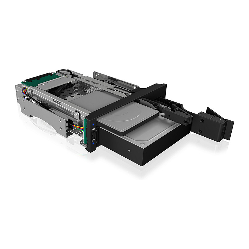 Aksesor për Disqe ICY BOX IB-173SSK / 5.25" / SATA - Zezë - 5