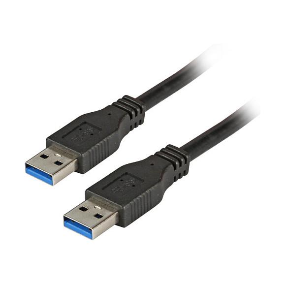 Kabllo USB EFB Elektronik K5210SW.1,8, USB 3.0, USB-A Mashkull në USB-A Mashkull, 5Gbps, 1,8m - Zezë