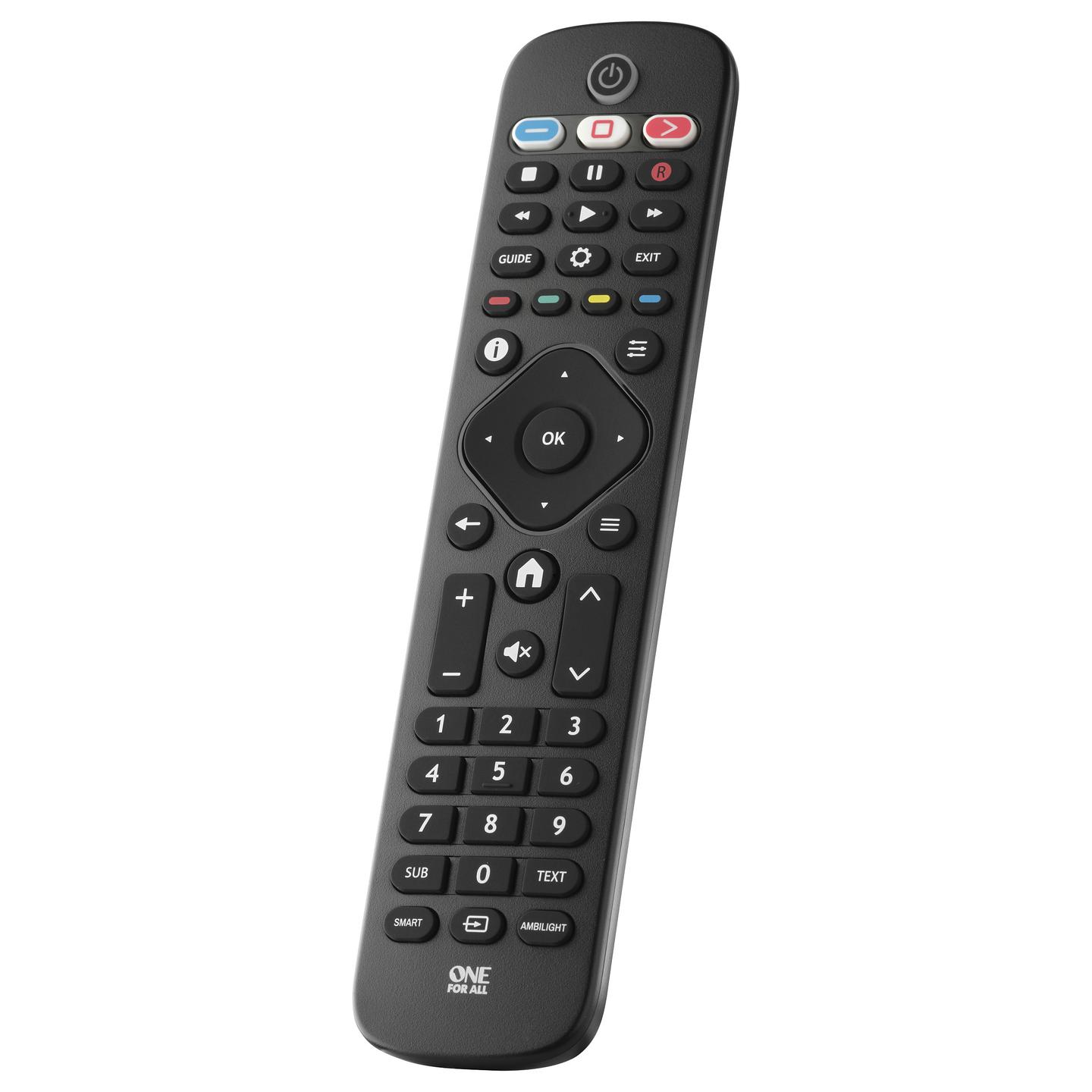 Telekomandë One For All URC4913, për TV Philips, IR, Funksion Mësimi - Zezë - 2
