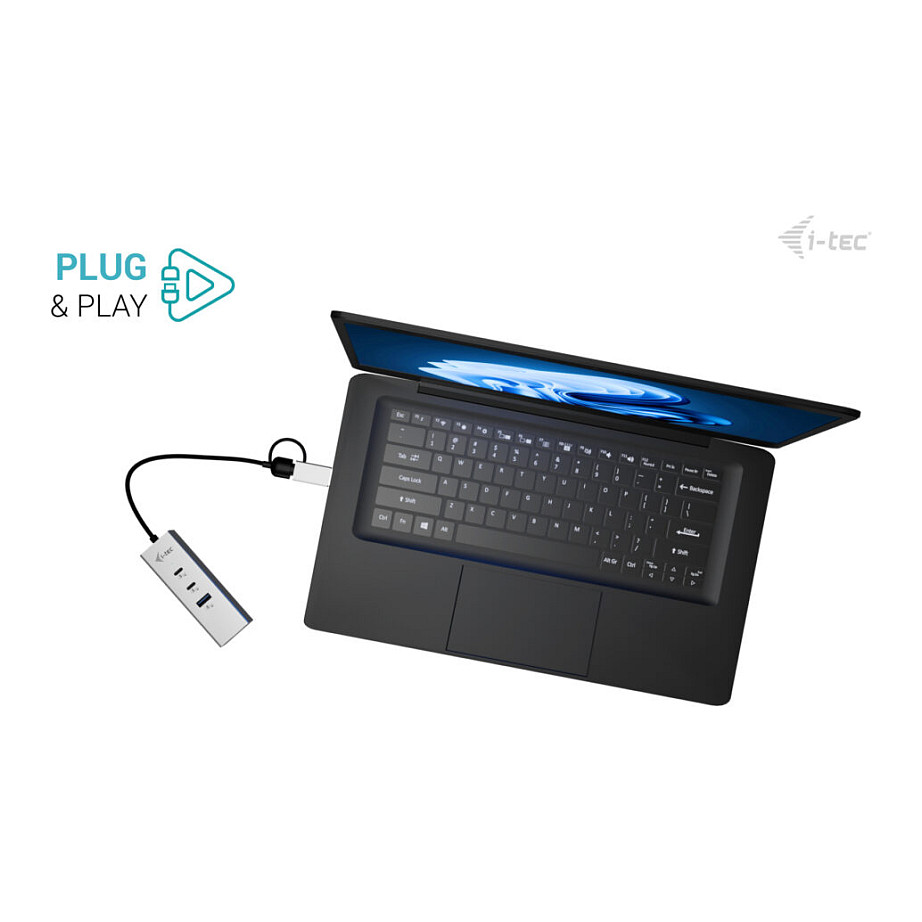Hub i-tec CAMETALG325HUB / 2x USB-C / 1x USB-A / 2.5GbE – Argjend - 10