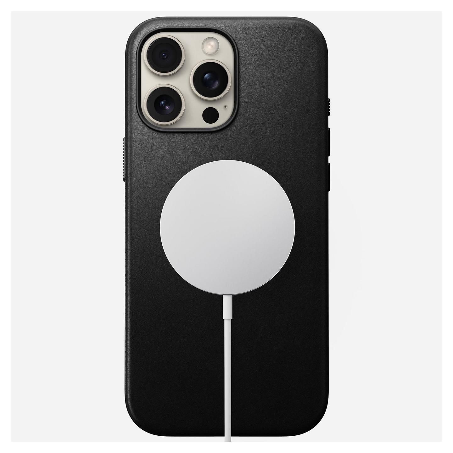 Aksesorë për telefon Nomad Modern Leather / Case / MagSafe / iPhone 16 Pro Max – Zezë - 2