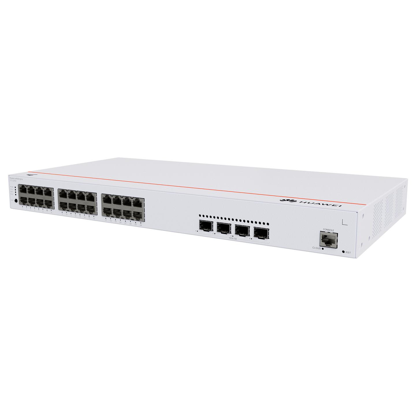 Switch Huawei eKitEngine S310-24P4X, 24x Gigabit Ethernet RJ45 PoE+, 4x 10G SFP+, PoE 400W, 128Gbps, Layer 2 Managed, Rack 1U - Hiri - 4