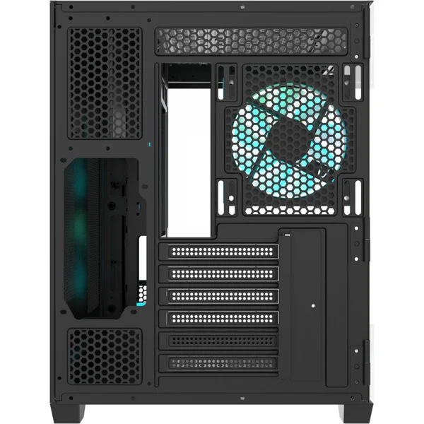 Kasë PC Thermaltake Vision 330 CR ARGB SE Edition / Mid Tower / ATX / 5x 120mm Reverse ARGB + 1x 120mm ARGB Fan / Curved Tempered Glass / Dual Chamber / 360mm Radiator - Zezë - 3