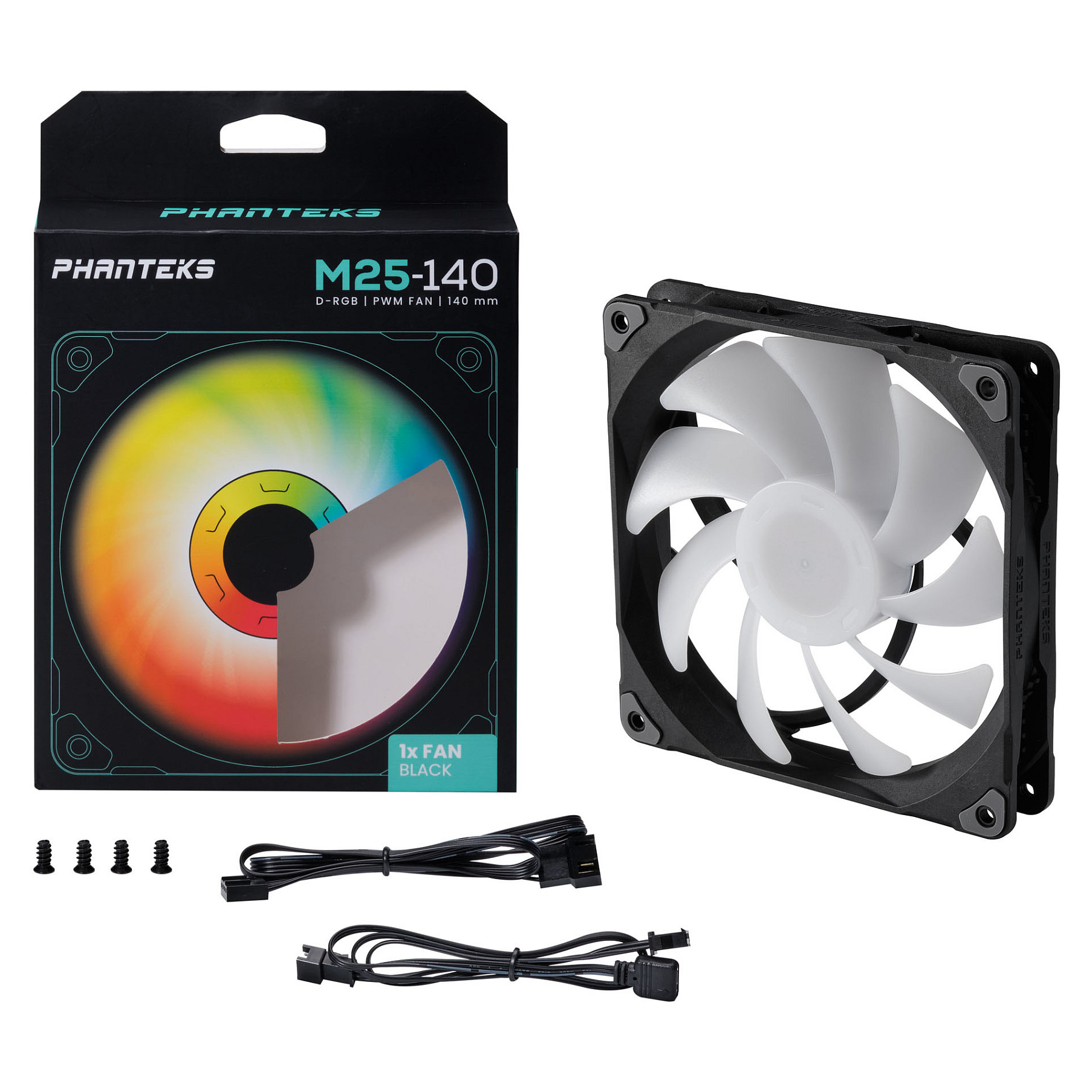Ftohës për Kasë Phanteks M25-140 / 140mm / 500-1800 RPM / ARGB / PWM – Zezë - 10