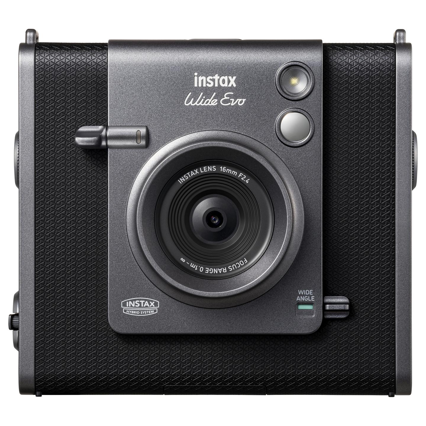 Kamerë Instant Fujifilm instax WIDE Evo / Hybrid / 16MP / LCD 3.5" / Bluetooth 5.1 / 10 Lens Effects / 10 Film Effects - Zezë/Gri