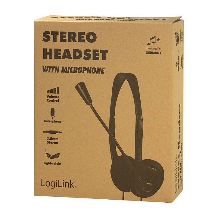 Kufje me kabllo LogiLink HS0055 / Stereo / 3.5 mm / Mikrofon / 1.8 m – Zezë - 9