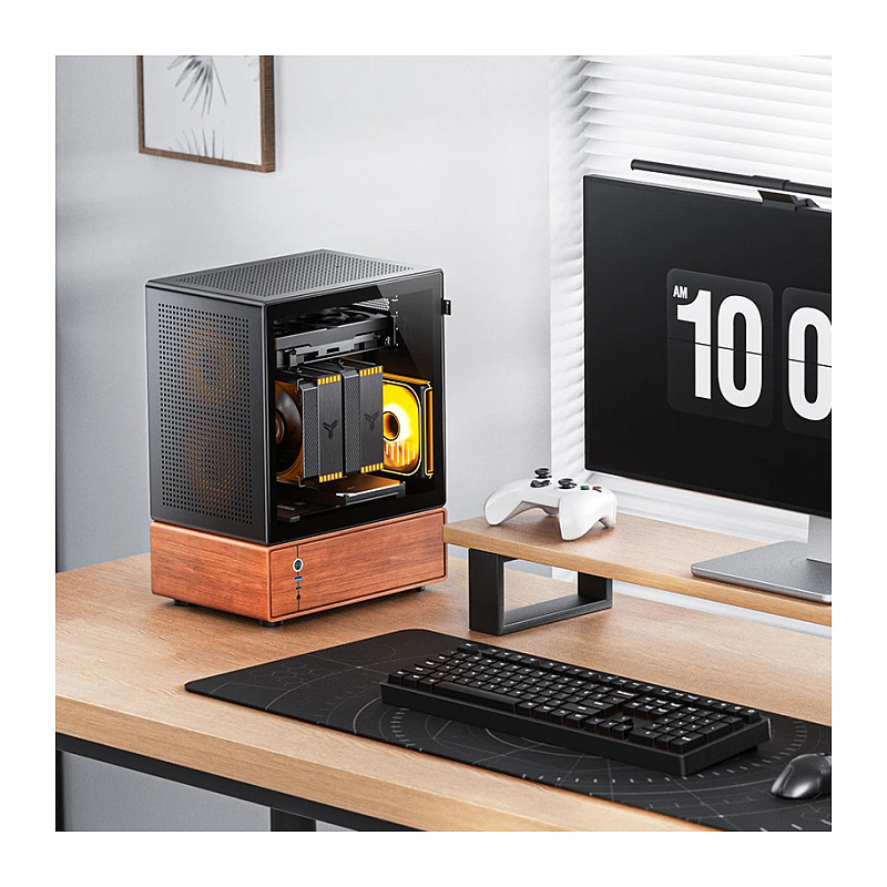 Kasë PC Jonsbo T7 / Midi Tower / Micro-ATX / Tempered Glass - Zezë - 10