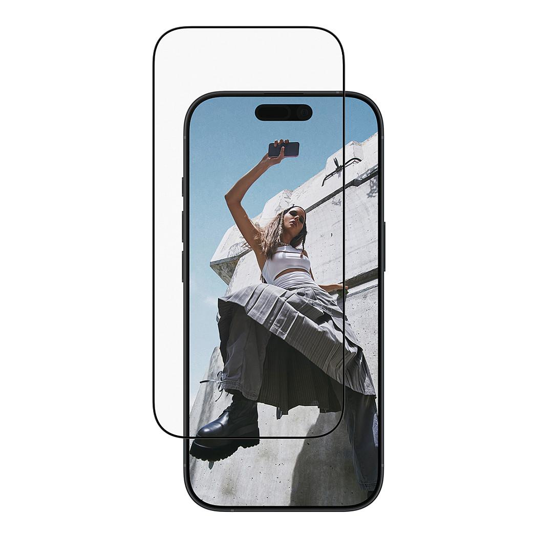 Mbrojtëse për ekran PanzerGlass Black Frame / iPhone 17 / 16 Pro / Ultra-Wide Fit / EasyAligner - Transparente
